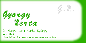gyorgy merta business card